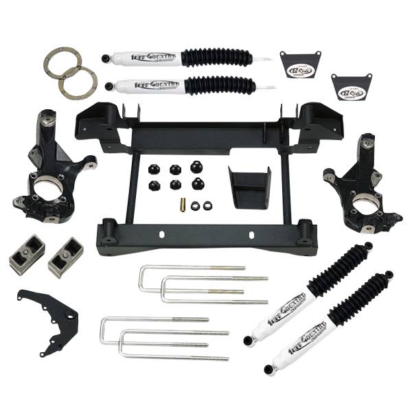 Tuff Country - Tuff Country 14958KN Front/Rear 4" Lift Kit with Knuckles and 1 Piece Sub-Frame Chevy Silverado 1500HD/Avalanche 2500 2001-2006