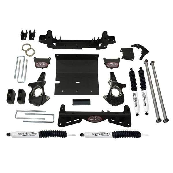 Tuff Country - Tuff Country 14994KN Front/Rear 4" Lift Kit with Knuckles and 3 Piece Sub-Frame for GMC Sierra 3500 2001-2006