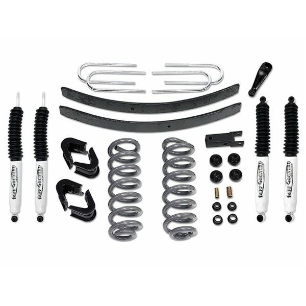 Tuff Country - Tuff Country 24712KN Front/Rear 4" Lift Kit with Rear Add-a-Leaf for Ford Bronco 1973-1979