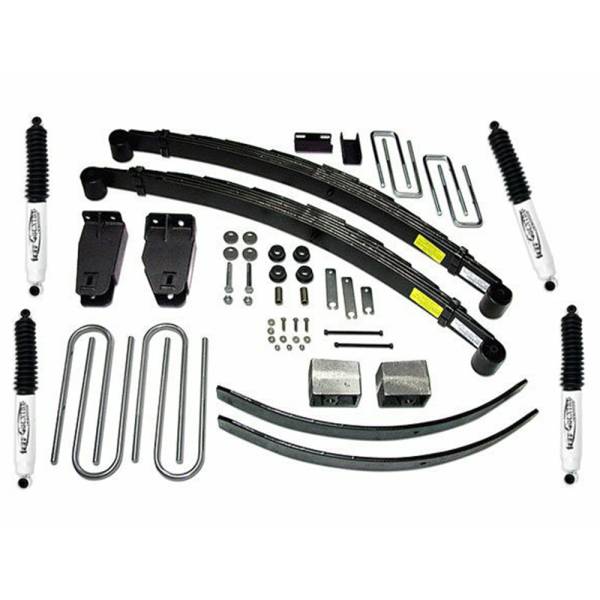 Tuff Country - Tuff Country 24828KN Front/Rear 4" Standard Lift Kit with Rear Blocks and Add-a-Leafs for Ford F-250 1988-1996