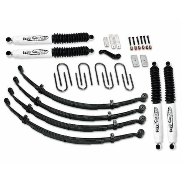 Tuff Country - Tuff Country 42703KN Front/Rear 4" EZ-Ride Lift Kit with SX6000 Shocks (Gas) for Jeep CJ5 1976-1986