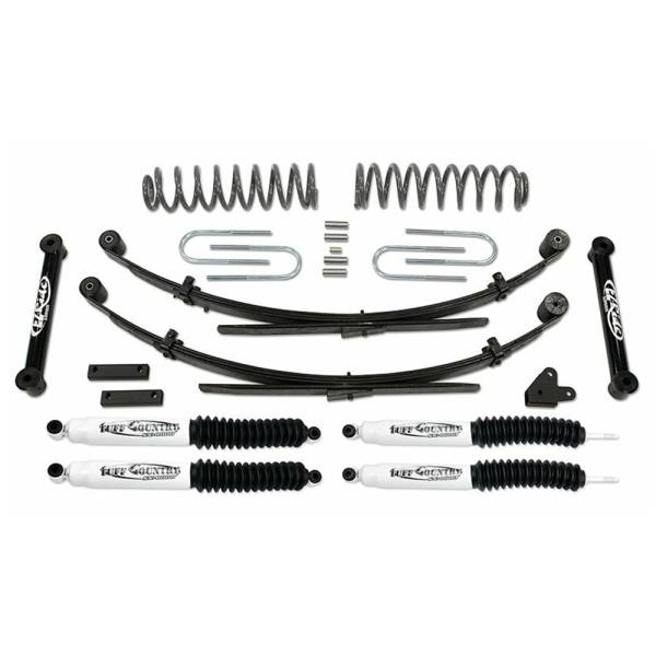 Tuff Country - Tuff Country 43802KN Front/Rear 3.5" EZ-Ride Lift Kit with SX8000 Shocks (Gas) for Jeep Cherokee 1987-2001