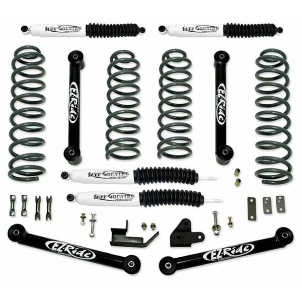 Tuff Country - Tuff Country 43900KN Front/Rear 3.5" EZ-Ride Lift Kit with SX8000 Shocks (Gas) for Jeep Grand Cherokee 1992-1998