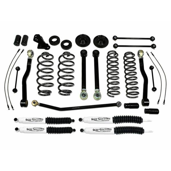 Tuff Country - Tuff Country 44000KN Front/Rear 4" EZ-Flex Lift Kit with SX8000 Shocks (Gas) for Jeep Wrangler JK 2007-2018