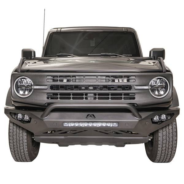 Fab Fours - Fab Fours FB21-D5252-1 Vengeance Front Bumper with Sensor Holes and Pre-Runner Guard for Ford Bronco 2021-2022