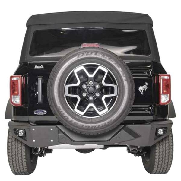 Fab Fours - Fab Fours FB21-E5251-B Vengeance Rear Replacement Bumper with Sensor Holes for Ford Bronco 2021-2022