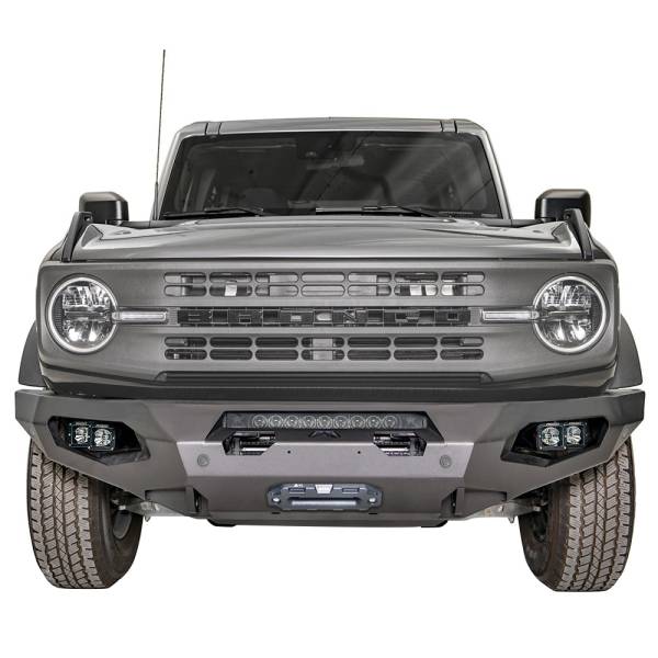Fab Fours - Fab Fours FB21-X5251-1 Matrix Front Bumper with Sensor Holes and No Guard for Ford Bronco 2021-2022