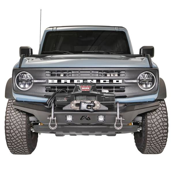 Fab Fours - Fab Fours FB21-B5251-1 Stubby Front Winch Bumper with No Guard for Ford Bronco 2021-2024