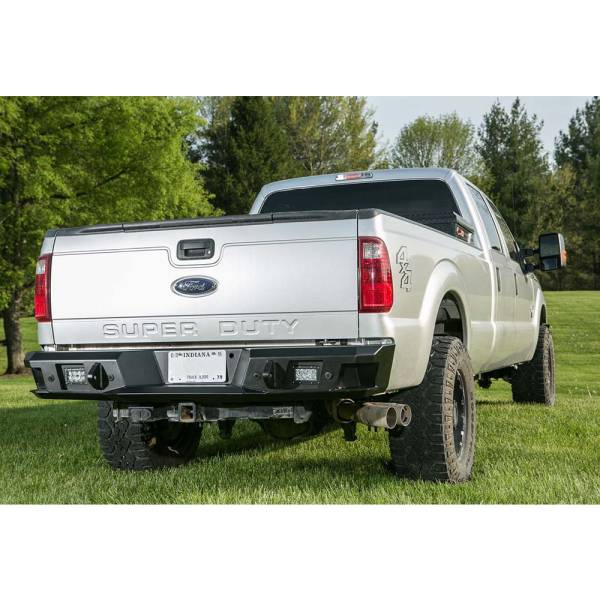 LOD Offroad - LOD Offroad FRL1014 Signature Series Rigid Dually 4" E-Series Rear Bumper Light Bezels for Ford F-250/F-350 2011-2016 - Bare Steel