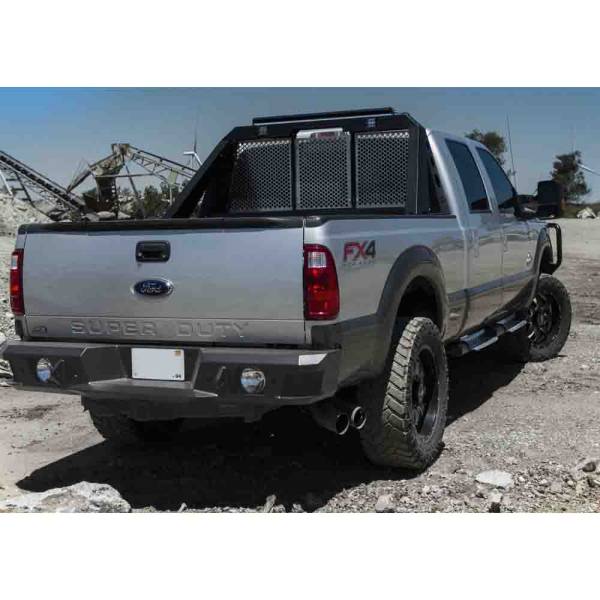 LOD Offroad - LOD Offroad FRB1005 Signature Series Heavy Duty Rear Bumper for Ford F-250/F-350 2011-2016 - Black Texture