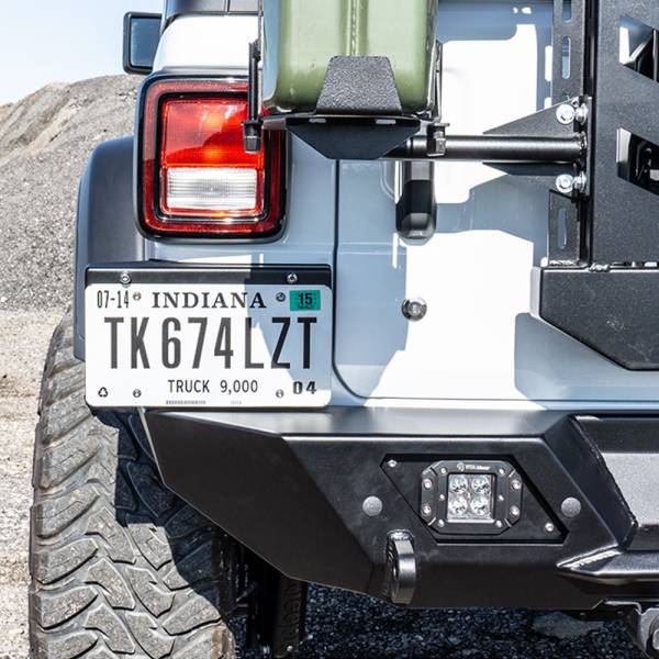 LOD Offroad - LOD Offroad JLP1801 Rear License Plate Relocation Kit for Jeep Wrangler JL 2018-2022 - Black Texture