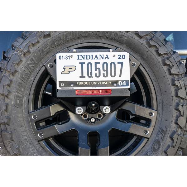LOD Offroad - LOD Offroad JLP1810 Spare Tire License Plate Relocation Kit for Jeep Wrangler JL 2018-2022 - Bare Steel