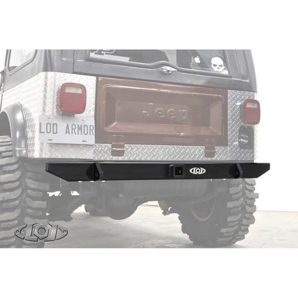 LOD Offroad - LOD Offroad JRB7620 Expedition Rear Bumper for Jeep CJ-7 1976-1986 - Bare Steel