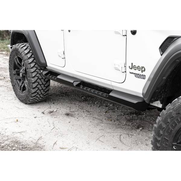 LOD Offroad - LOD Offroad JRS1814 Destroyer 4 Door Frame Mounted Rock Sliders for Jeep Wrangler JL 2018-2024 - Black Texture