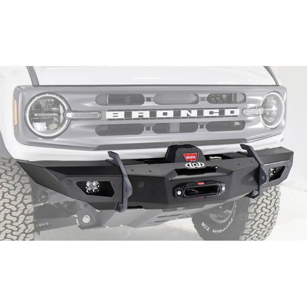 LOD Offroad - LOD Offroad BFB2100 Black OPS Shorty Winch Front Bumper for Ford Bronco 2021-2022 - Bare Steel
