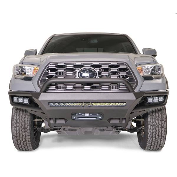 Fab Fours - Fab Fours TB16-02-1 Ultra Light Hybrid Front Winch Bumper with Pre-Runner Guard for Toyota Tacoma 2016-2023