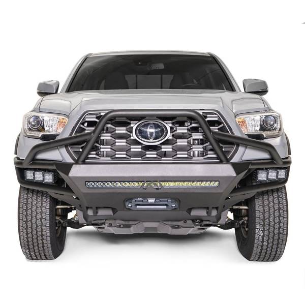 Fab Fours - Fab Fours TB16-03-1 Ultra Light Hybrid Front Winch Bumper with High Guard for Toyota Tacoma 2016-2023