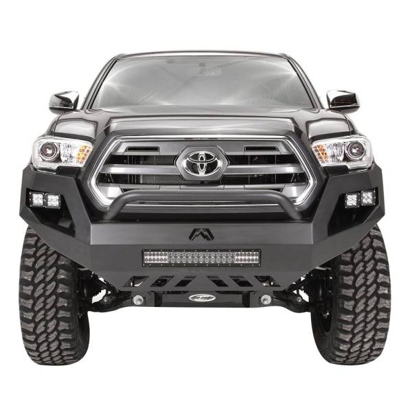 Fab Fours - Fab Fours TT16-D3653-1 Vengeance Front Bumper with Low Pre-Runner Guard for Toyota Tacoma 2016-2023