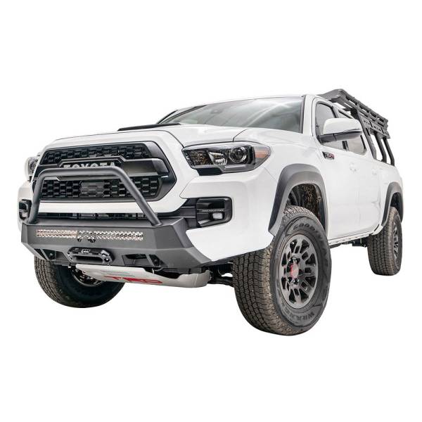 Fab Fours - Fab Fours TT16-N3653-1 Front Hidden Winch Mount with High Pre-Runner Guard for Toyota Tacoma 2016-2023