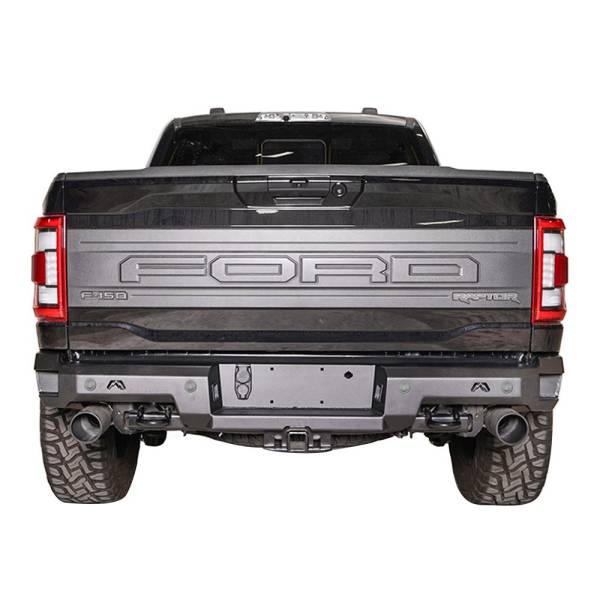 Fab Fours - Fab Fours FR21-W5351-1 Premium Rear Replacement Bumper with Sensor Holes for Ford Raptor 2021