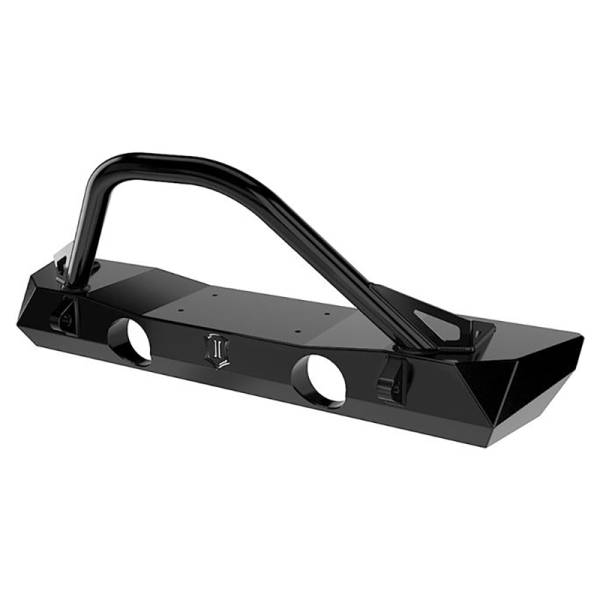 Icon Vehicle Dynamics - Icon 25212 PRO Series Front Bumper with Bar and Tabs for Jeep Wrangler JK 2007-2018