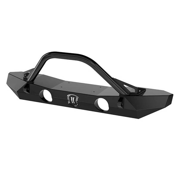 Icon Vehicle Dynamics - Icon 25235 PRO Series Mid Width Front Bumper with Bar and Tabs for Jeep Wrangler JK 2007-2018