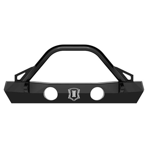 Icon Vehicle Dynamics - Icon 25164 PRO Series Front Bumper with Bar and Tabs for Jeep Wrangler JL 2018-2022