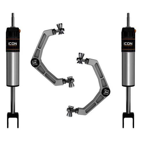 Icon Vehicle Dynamics - Icon 78732 0-2" Internal Shock System with Billet Upper Control Arms for GMC Sierra 2500HD/3500 2020-2022