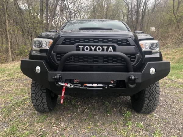 Affordable Offroad - Affordable Offroad TacomaFront Modular Front Bumper with Bull Bar for Toyota Tacoma 2016-2023 - Bare Steel