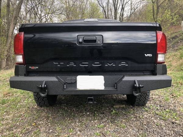 Affordable Offroad - Affordable Offroad TacomaRear-B Rear Bumper for Toyota Tacoma 2016-2023 - Black Powder Coat
