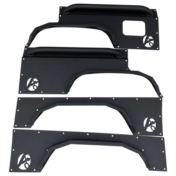 Affordable Offroad - Affordable Offroad xjflares2 Armor Front and Rear Fender Flares for Jeep Cherokee XJ 1984-2001 - Bare