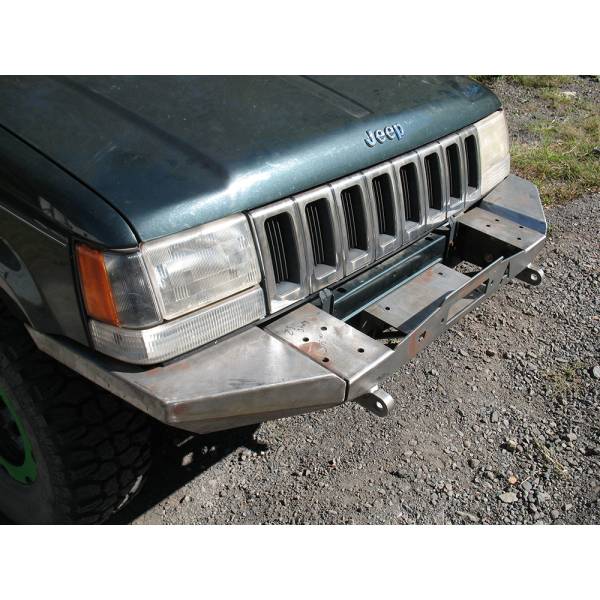 Affordable Offroad - Affordable Offroad ZJplain Elite Modular Winch Front Bumper for Jeep Grand Cherokee ZJ 1993-1998 - Bare