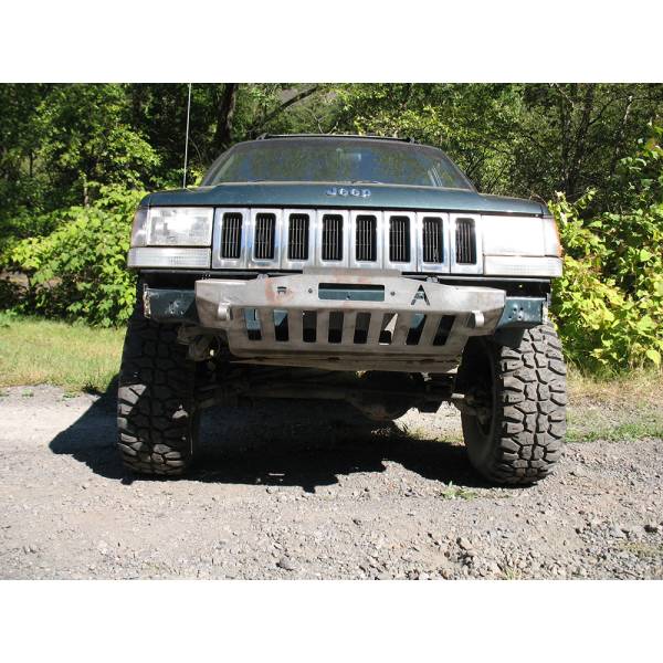 Affordable Offroad - Affordable Offroad ZJshorty Elite Shortly Winch Front Bumper for Jeep Grand Cherokee ZJ 1993-1998 - Bare