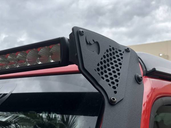 Go Rhino - Go Rhino 730500T Windshield Light Mount for Jeep Wrangler JL 2018-2024