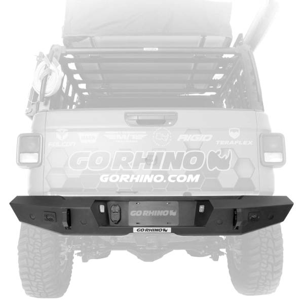 Go Rhino - Go Rhino 273120T Trailline Full Width Rear Bumper for Jeep Gladiator JT 2020-2022