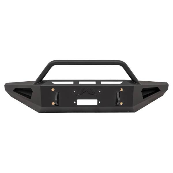 Fab Fours - Fab Fours FF21-RS5162-1 Red Steel Front Bumper with Pre-Runner Guard for Ford F-150 2021-2023