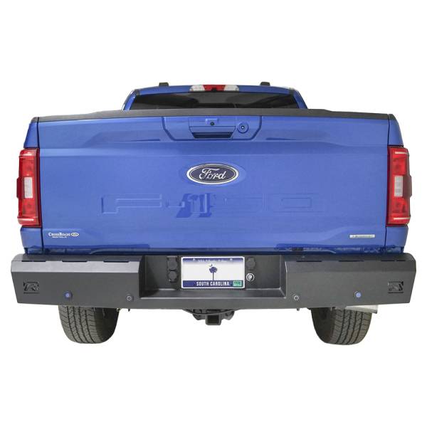 Fab Fours - Fab Fours FF21-RT5150-1 Red Steel Rear Bumper for Ford F-150 2021-2023