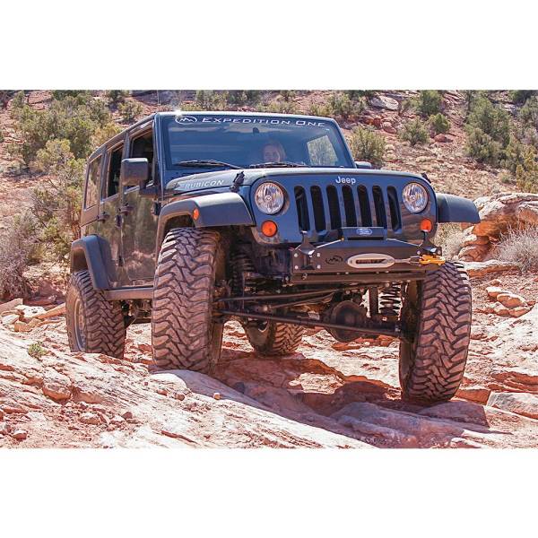 Expedition One - Expedition One JK-DX-SW-BARE Basic DX Modular Side Wings Front Bumper for Jeep Wrangler JK 2007-2018 - Bare Steel