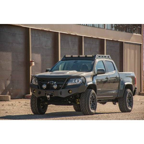 Expedition One - Expedition One CHV-CO15-22-FB-H-BARE Front Bumper with Single Hoop for Chevy Colorado 2015-2022 - Bare Steel