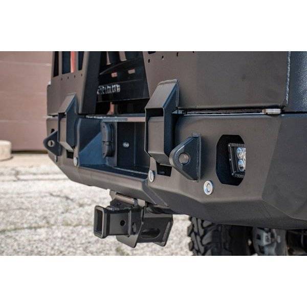 Expedition One - Expedition One CHV1500-14-18-RB-DSTC-BARE Rear Bumper with Dual Swing Out Tire Carrier for Chevy Silverado 1500 2014-2018 - Bare Steel