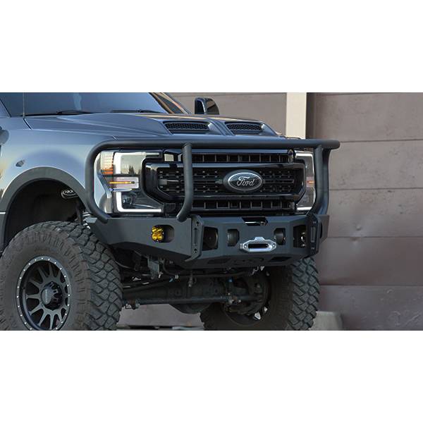 Expedition One - Expedition One FORDF250/350-17+-FB-H-BARE RangeMax Ultra HD Front Bumper with Single Hoop for Ford F-250/F-350 2017-2022 - Bare Steel