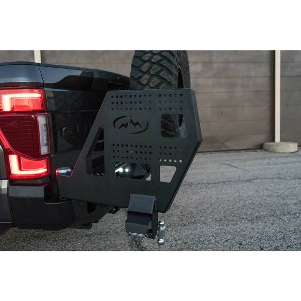 Expedition One - Expedition One FORDF250/350/450-17+-RB-DSTC-PC RangeMax Rear Bumper with Dual Swing Out Tire Carrier for Ford F-250/F-350 2017-2022 - Textured Black Powder Coat