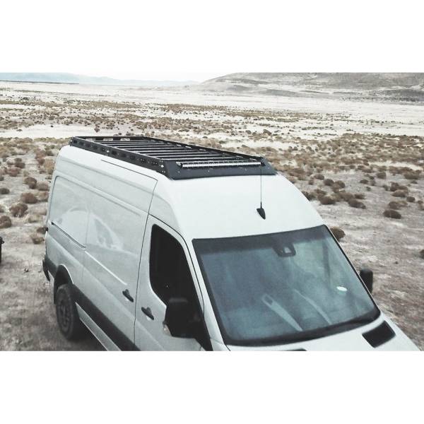 Expedition One - Expedition One MULE-UR-SPR-144-CUTOUT-PC 144" and 170" Wheelbase Roof Rack for Mercedes-Benz Sprinter 2014-2018 - Textured Black Powder Coat