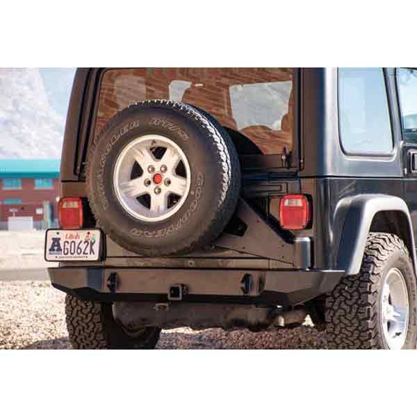 Expedition One - Expedition One TJ-RB-PC Trail Series Rear Bumper for Jeep Wrangler TJ 1997-2006 - Textured Black Powder Coat
