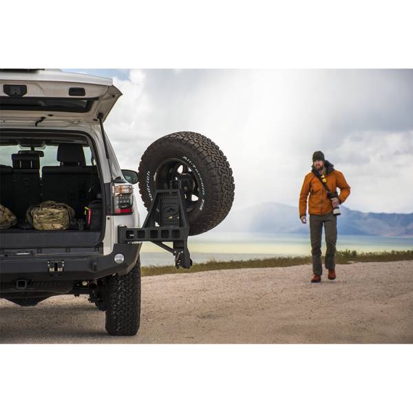 Expedition One - Expedition One 4R10+RB-DSTC-BARE Rear Bumper with Dual Swing Out Tire Carrier for Toyota 4Runner 2010-2023 - Bare Steel