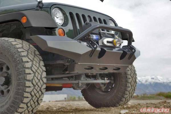 Expedition One - Expedition One MULE-FB-FULL-PC Mule Front Bumper for Jeep Wrangler JK 2007-2018 - Textured Black Powder Coat