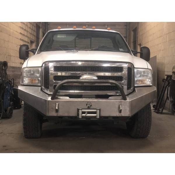 Affordable Offroad - Affordable Offroad FordWinchFront05-07-BB Modular Front Winch Bumper with Bull Bar for Ford F-250