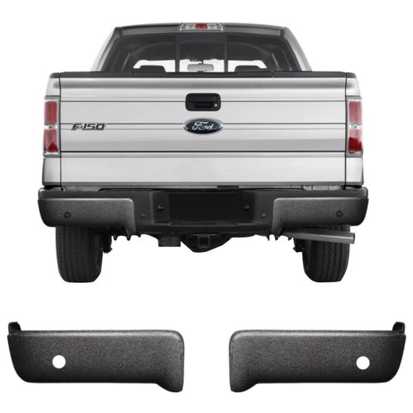 BumperShellz - BumperShellz BF3013 Rear Delete Truck Bumper Caps for Ford F-150 2009-2014 - Armor Coated