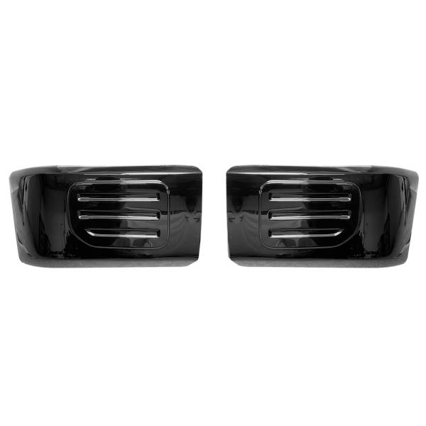 BumperShellz - BumperShellz DF0101 Front Delete Bumper Caps (Side Cover Only) for Ford F-150 2015-2017 - Gloss Black
