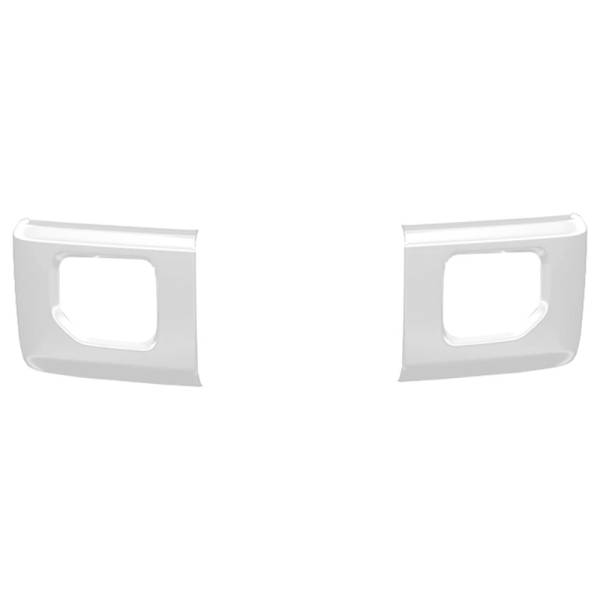 BumperShellz - BumperShellz DF0210 Front Delete Bumper Caps (Side Cover Only) for Ford F-150 2015-2017 - Gloss White